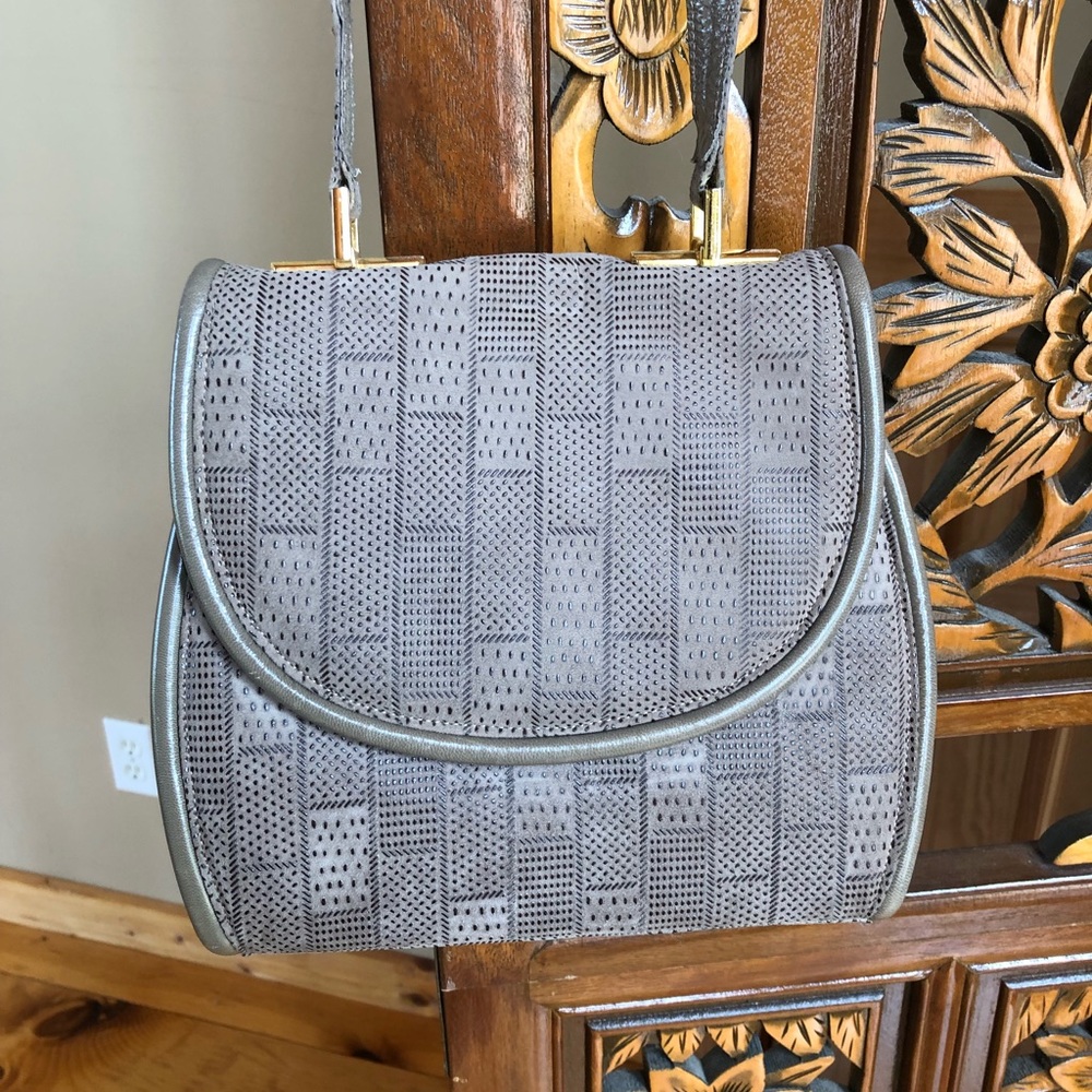 Stuart Weiztman Textured Crossbody Bag - image 2